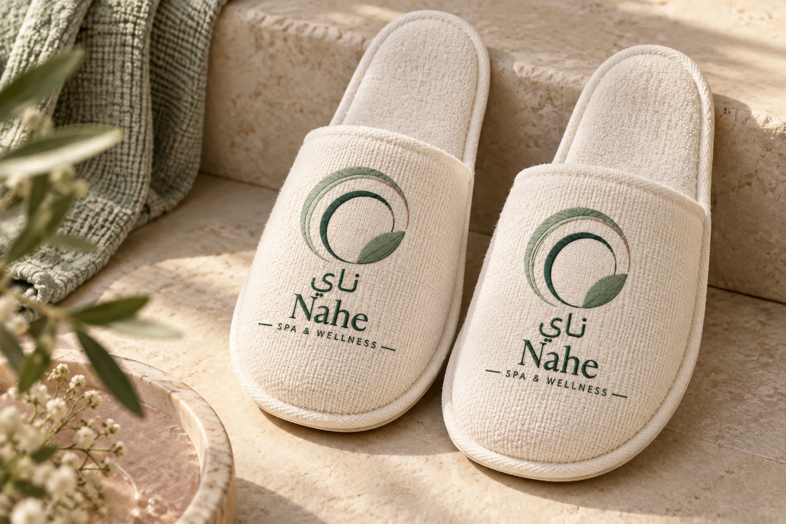 نعال سبا ناعمة تحمل شعار ناي